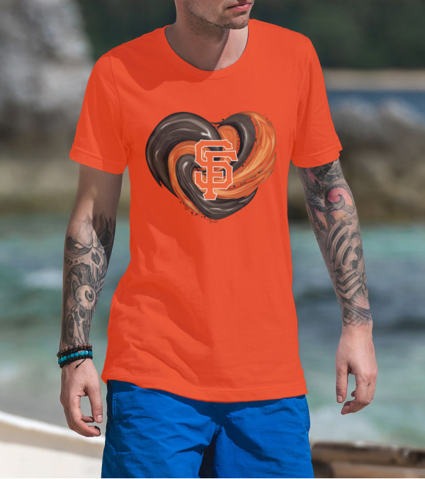 San Francisco Giants Heart Logo Swirl T-Shirt