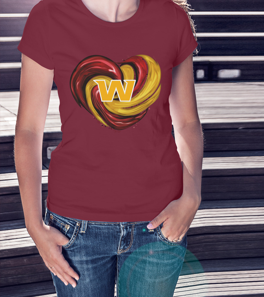 Washington Football Team Tornado Heart W Emblem T-Shirt