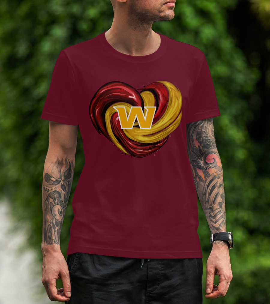 Washington Football Team Tornado Heart W Emblem T-Shirt
