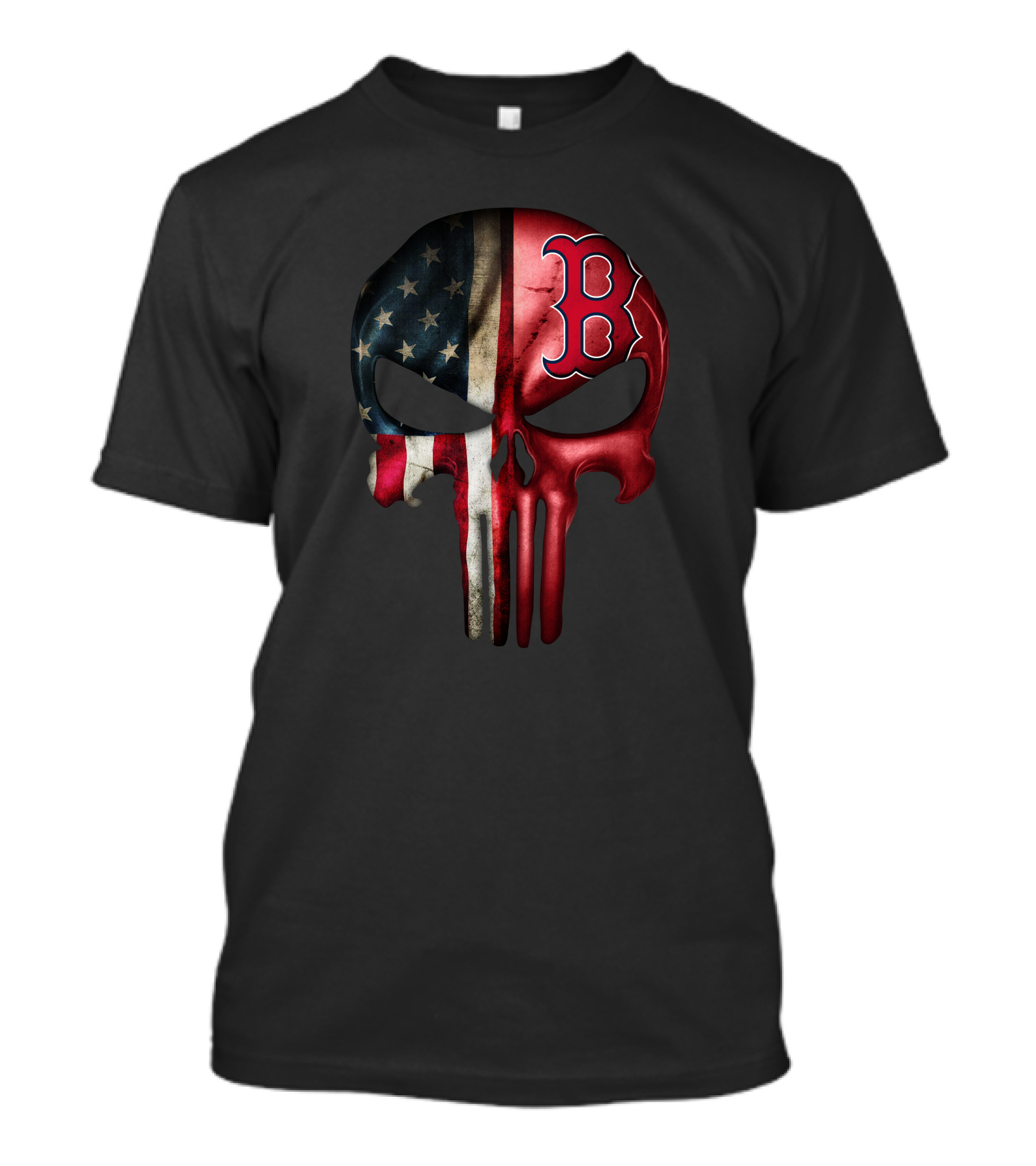 The Punisher Skull American Flag Boston Red Sox T-Shirt