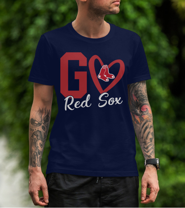 Go Red Sox Heart Socks T-Shirt