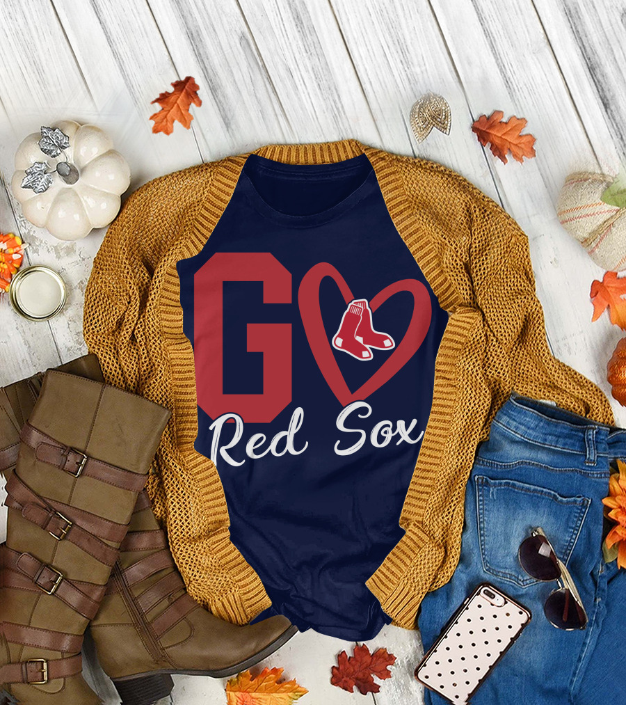 Go Red Sox Heart Socks T-Shirt