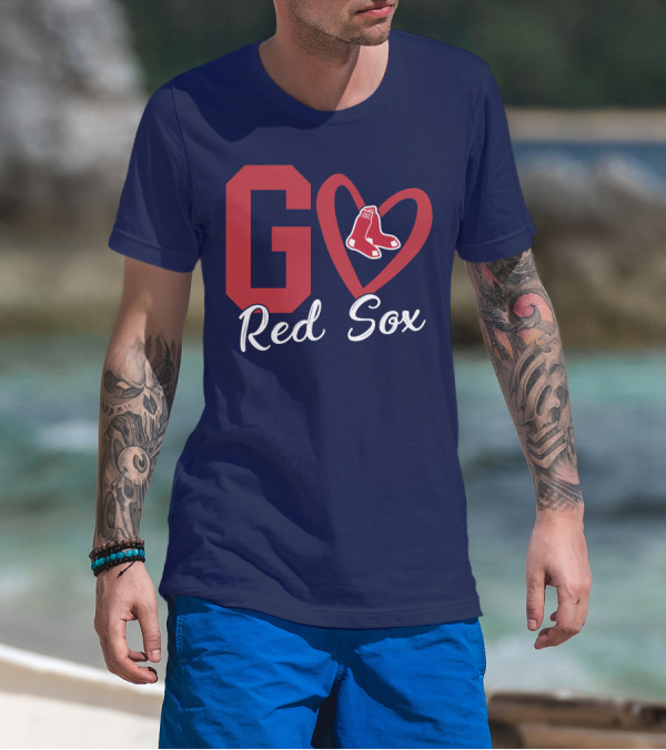 Go Red Sox Heart Socks T-Shirt