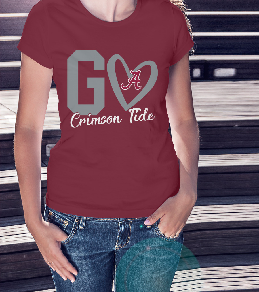 Go Crimson Tide A Heart Alabama T-Shirt