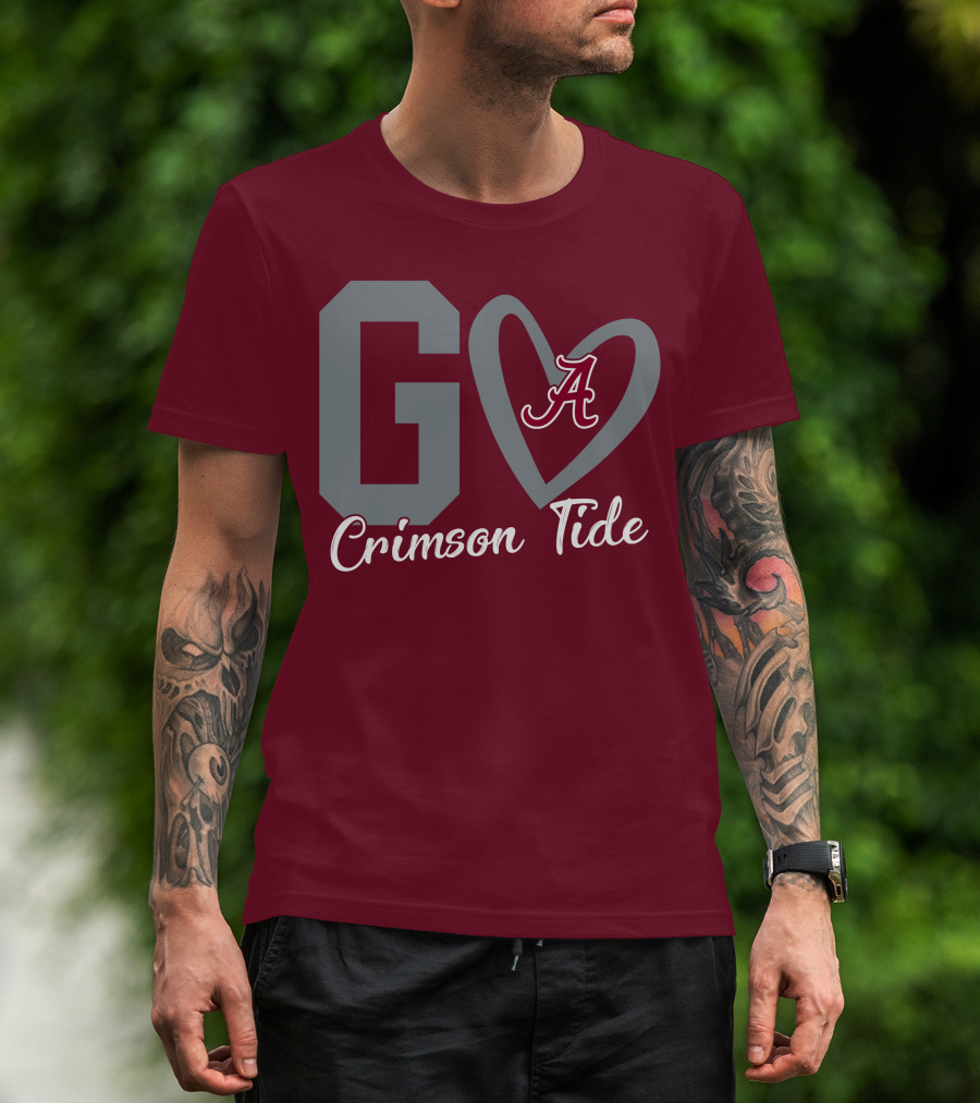 Go Crimson Tide A Heart Alabama T-Shirt