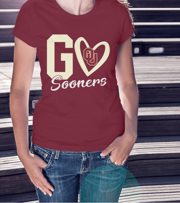 Go Sooners OU Heart T-Shirt