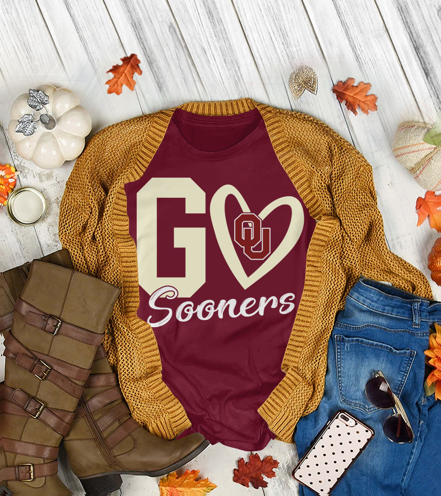 Go Sooners OU Heart T-Shirt