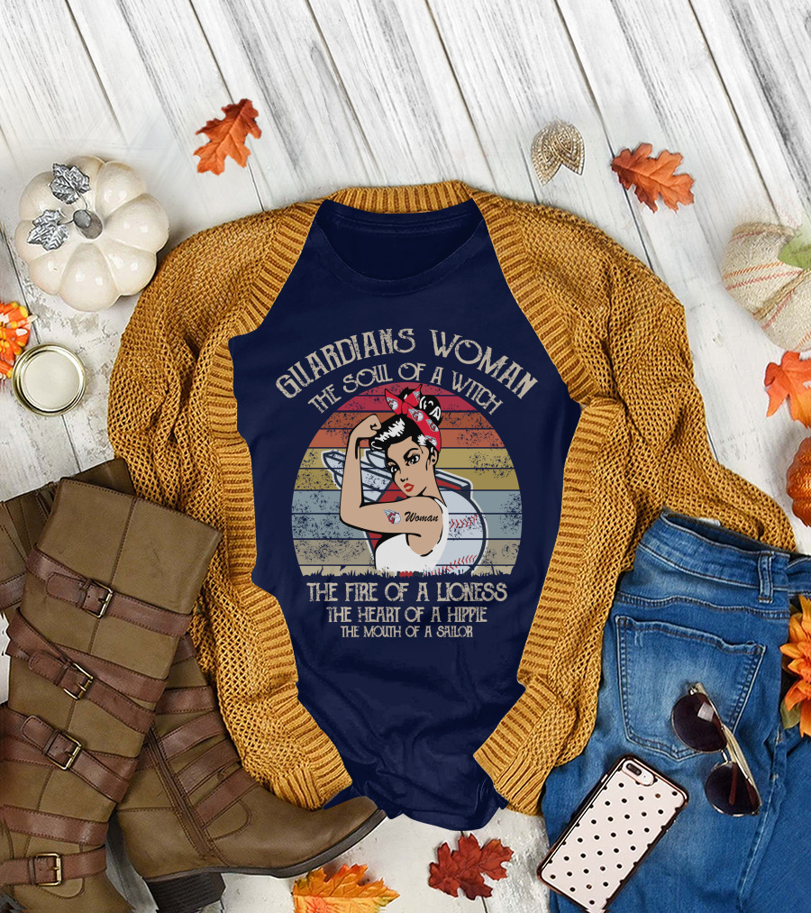 Guardians Woman The Soul of a Witch The Fire of a Lioness The Heart of a Hippie The Mouth of a Sailor T-Shirt
