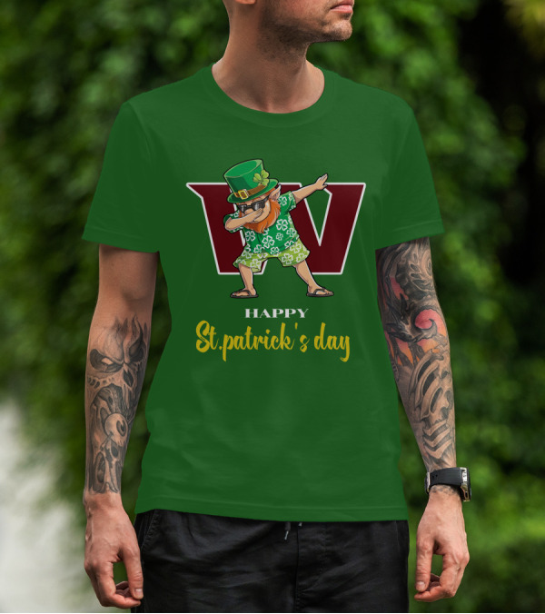 Happy St. Patrick's Day Washington Football Team Dabbing Leprechaun T-Shirt
