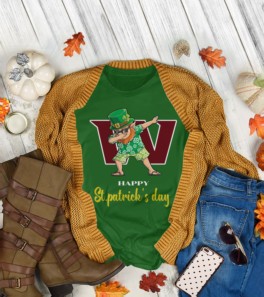 Happy St. Patrick's Day Washington Football Team Dabbing Leprechaun T-Shirt