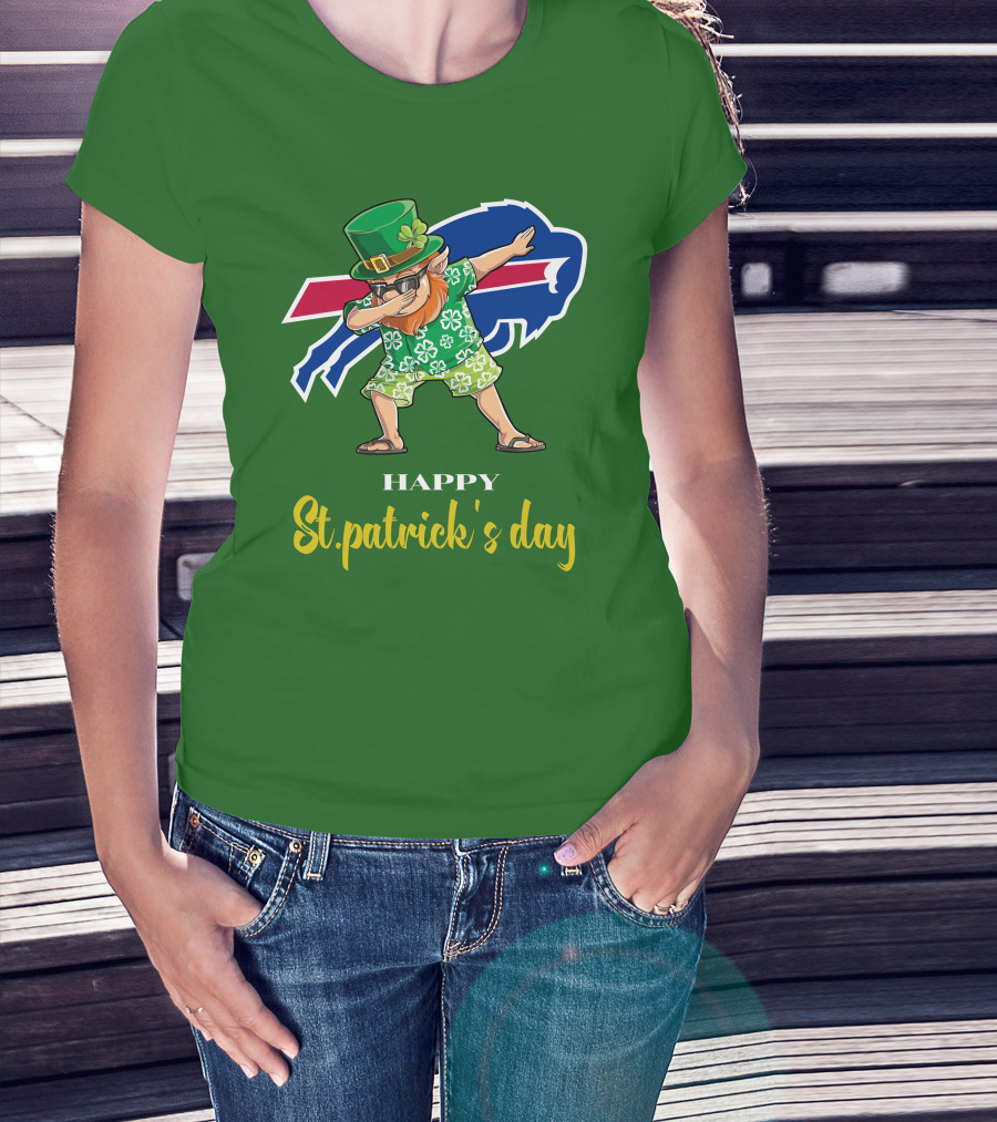 Buffalo Bills St Patrick's Day Happy Dabbing Leprechaun T-Shirt