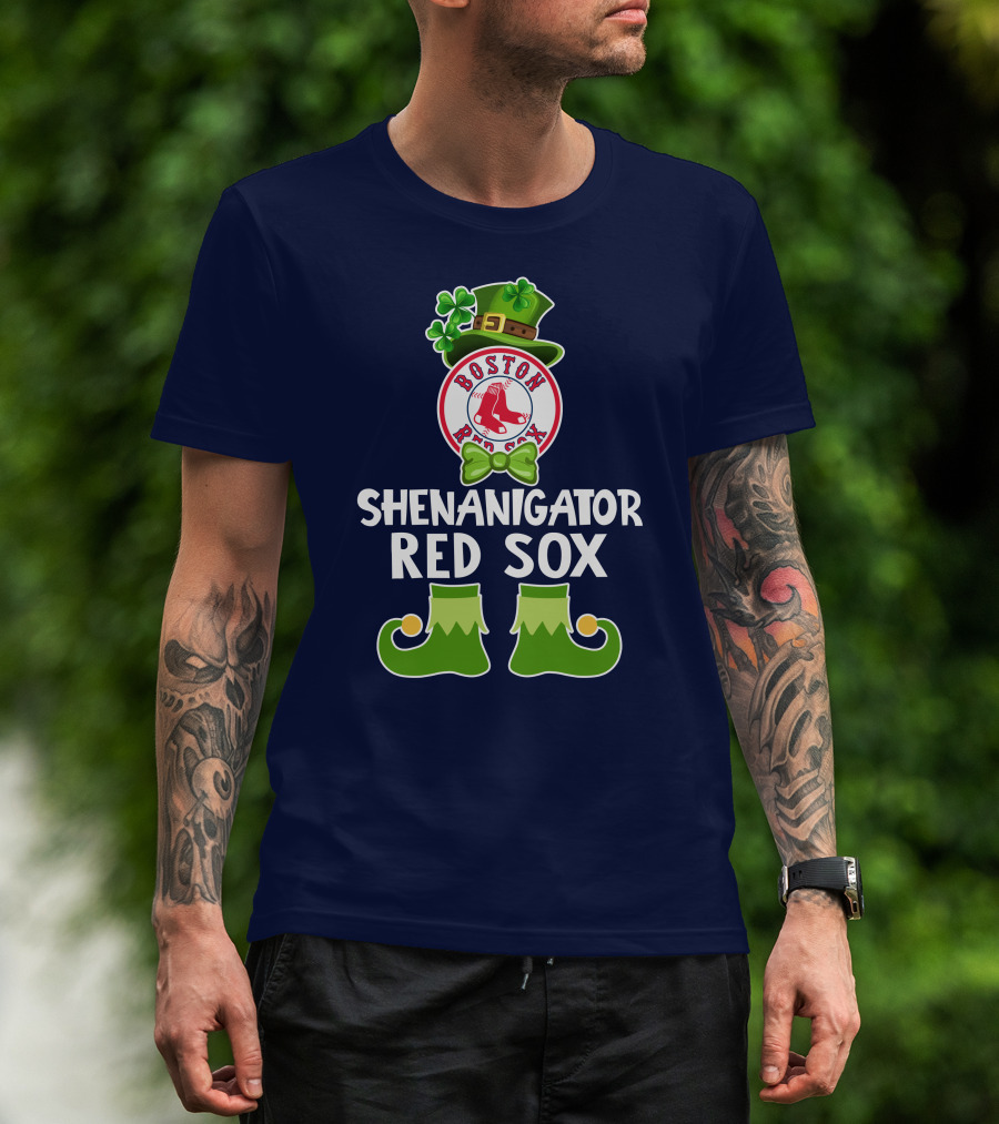 Boston Red Sox Shenanigator Leprechaun St. Patrick's Day T-Shirt