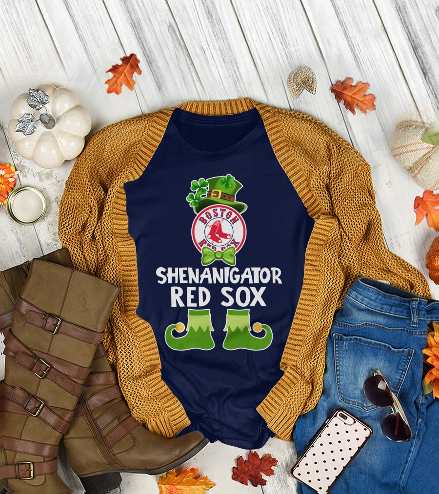 Boston Red Sox Shenanigator Leprechaun St. Patrick's Day T-Shirt
