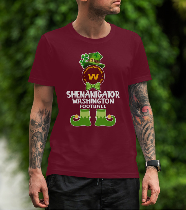 Shenanigator Washington Football Fun Leprechaun St. Patrick's Day T-Shirt