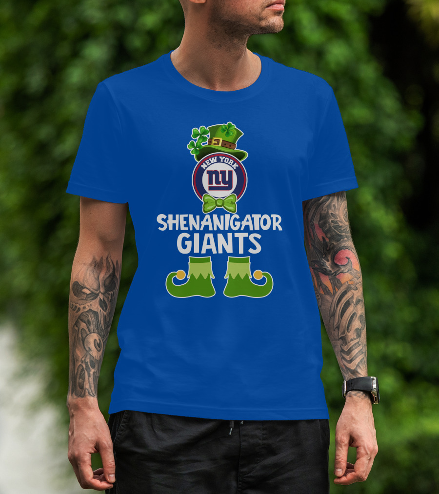 New York Giants St. Patrick's Day Shenanigator Leprechaun Fun T-Shirt
