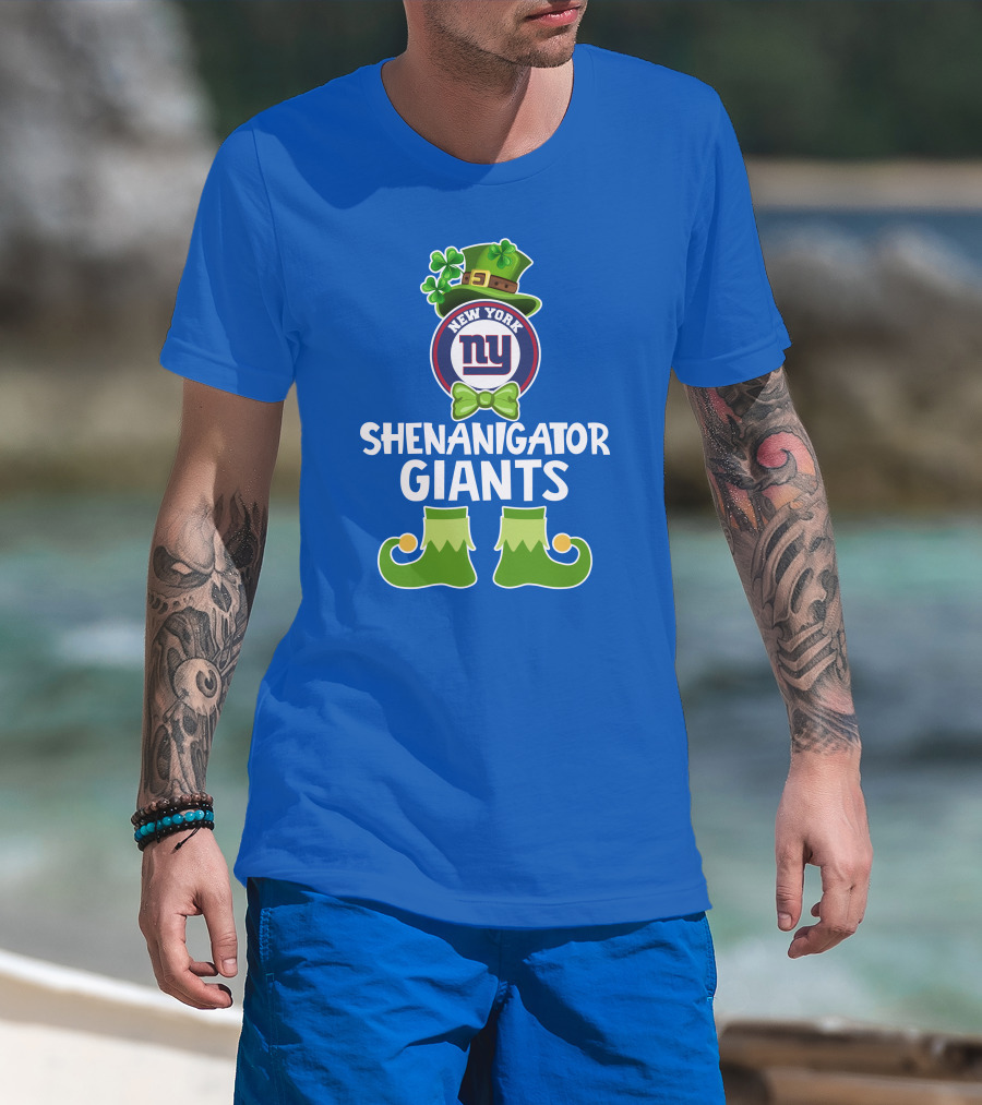 New York Giants St. Patrick's Day Shenanigator Leprechaun Fun T-Shirt
