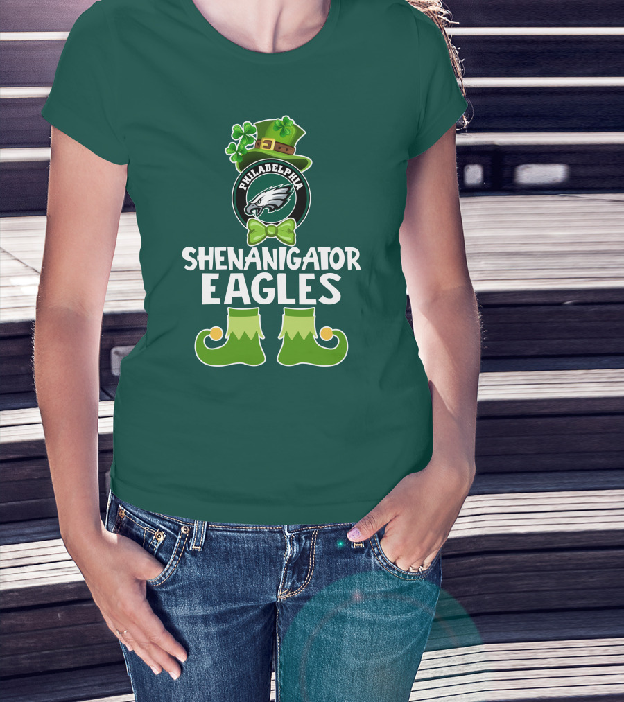 Philadelphia Eagles Shenanigator St. Patrick's Day Funny Leprechaun T-Shirt