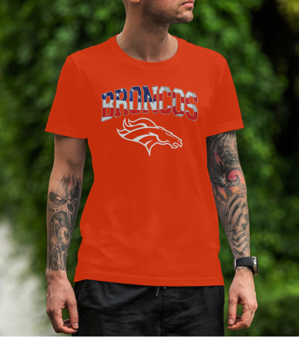 Denver Broncos American Flag T-Shirt