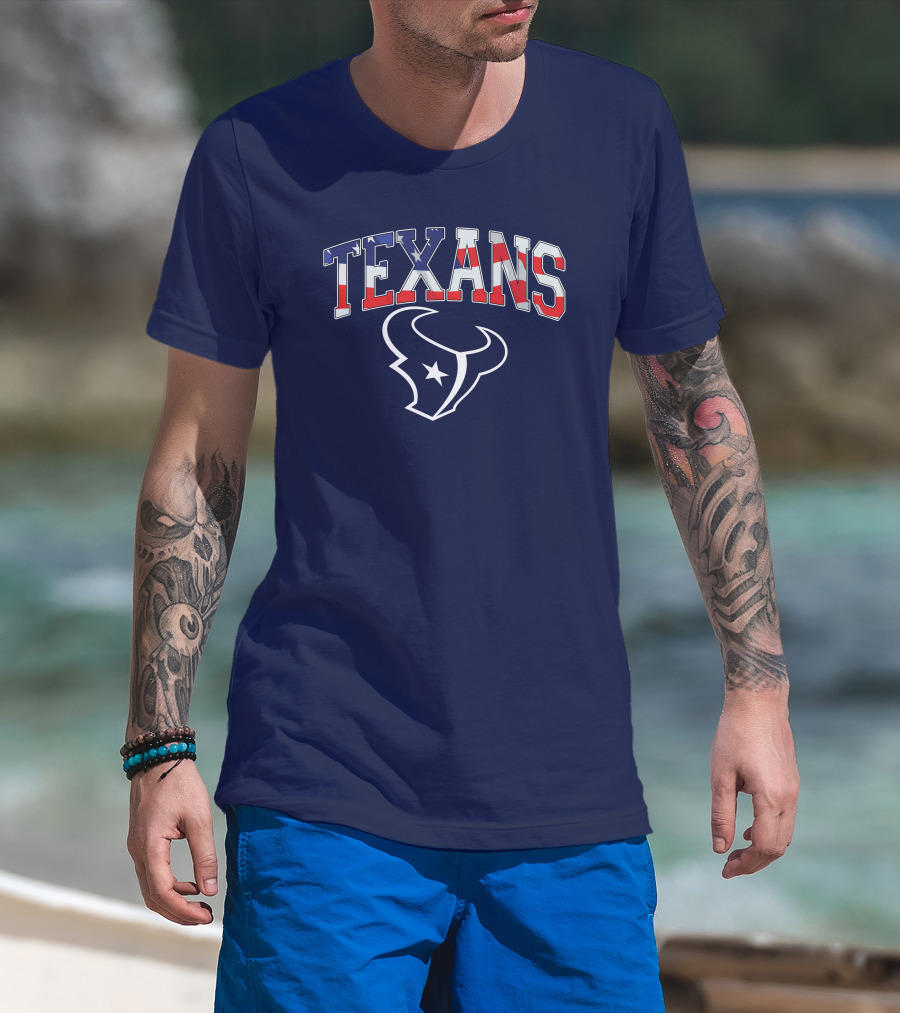 Texans American Flag T-Shirt