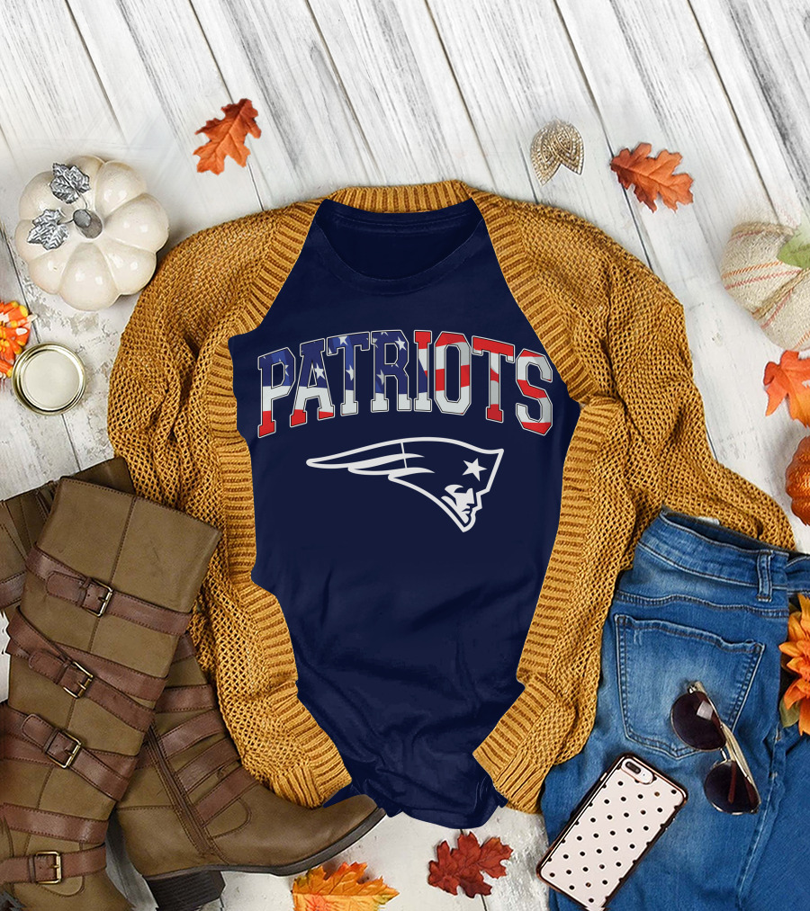 Patriots American Flag New England Patriots T-Shirt