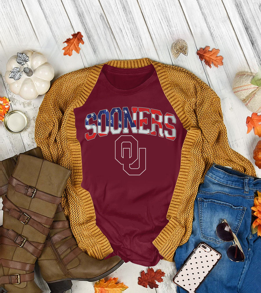 Sooners American Flag OU T-Shirt
