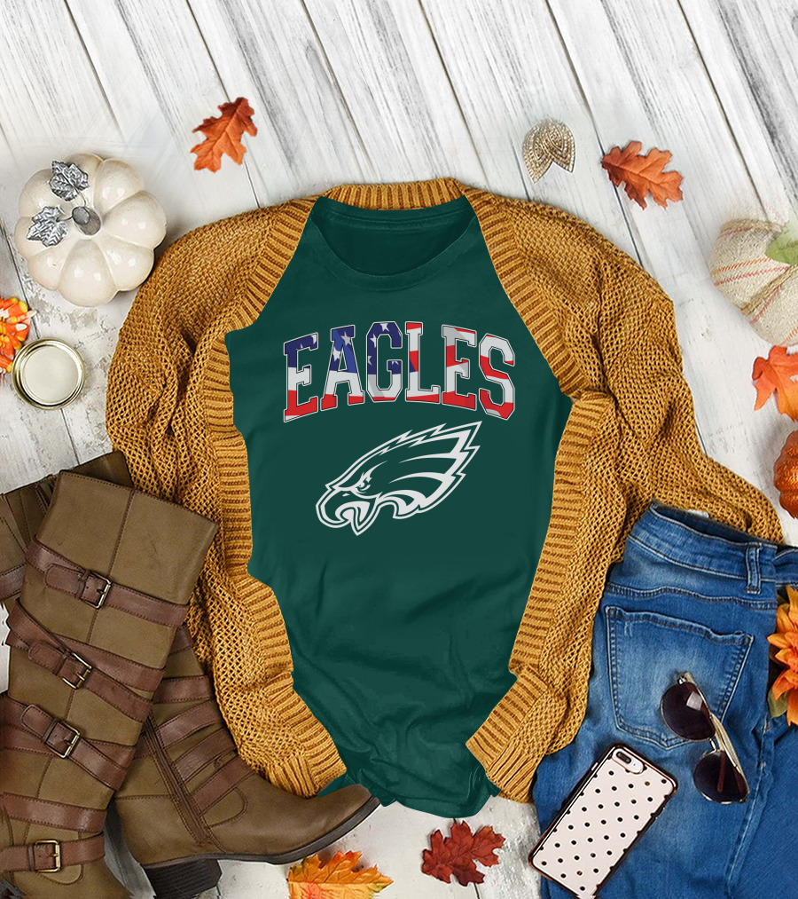 Eagles American Flag Philadelphia T-Shirt