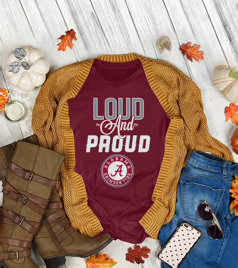 Alabama Crimson Tide Loud and Proud Enthusiast Spirit T-Shirt