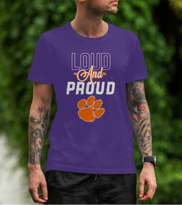 Loud And Proud Clemson Tigers Paw T-Shirt