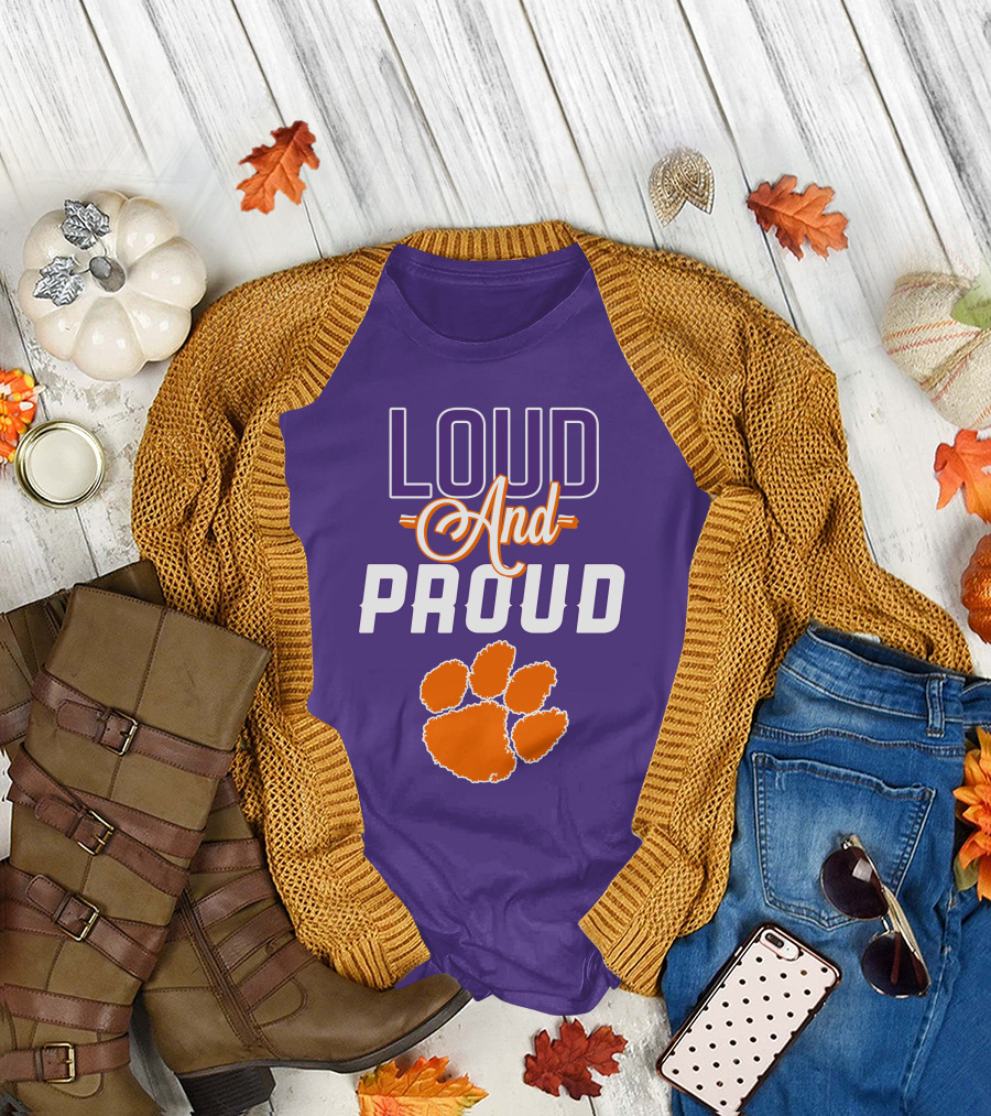 Loud and Proud Clemson Tigers Paw T-Shirt