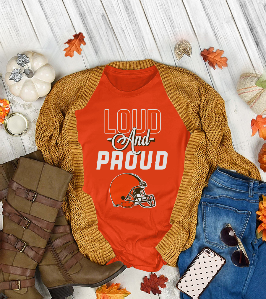 Cleveland Browns Loud and Proud Helmet T-Shirt