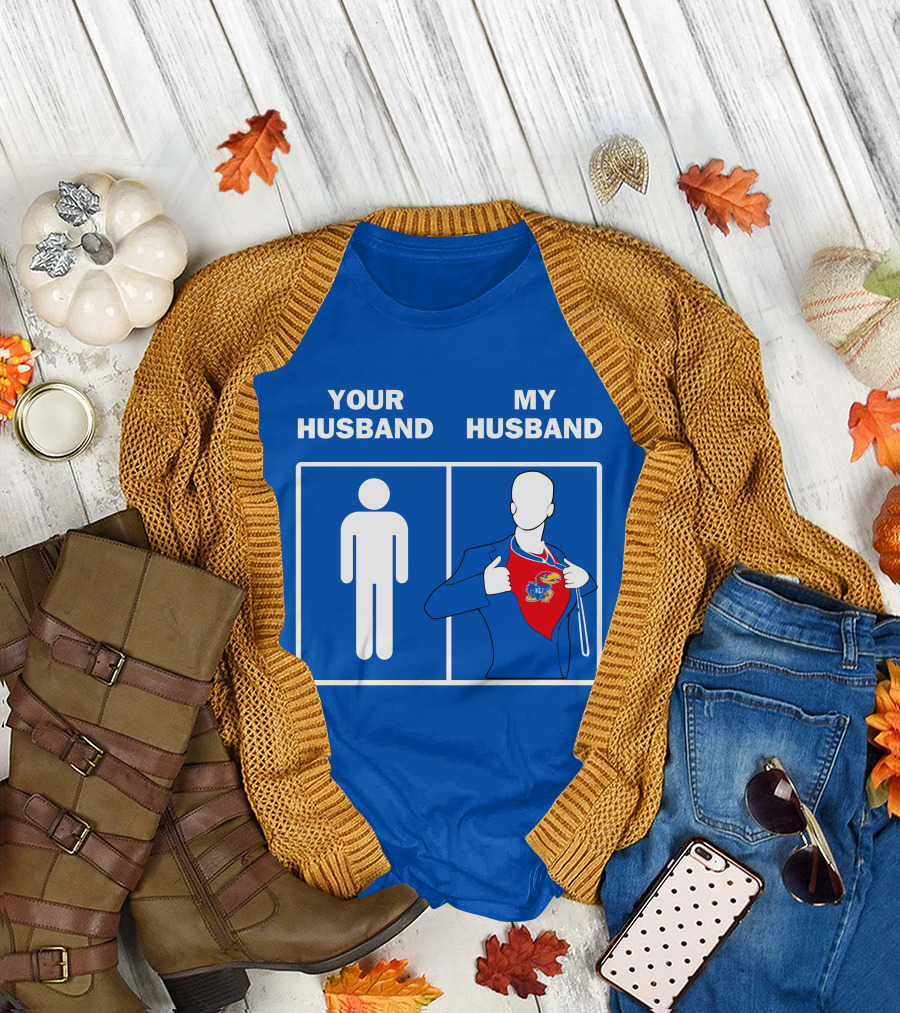 Kansas Jayhawks Your Husband My Husband Super Fan T-Shirt