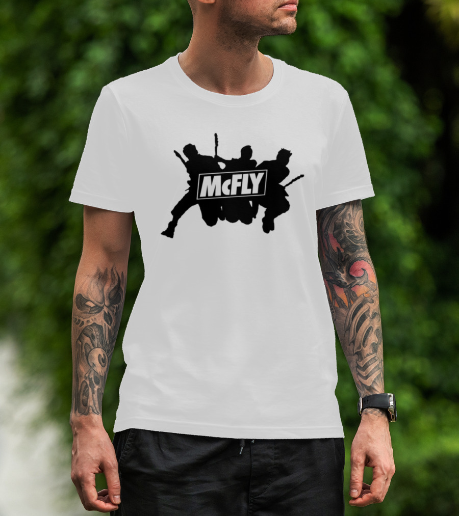 Mcfly Busted Comic Vs Battle Iconic Marteee Fan Collaboration T-Shirt