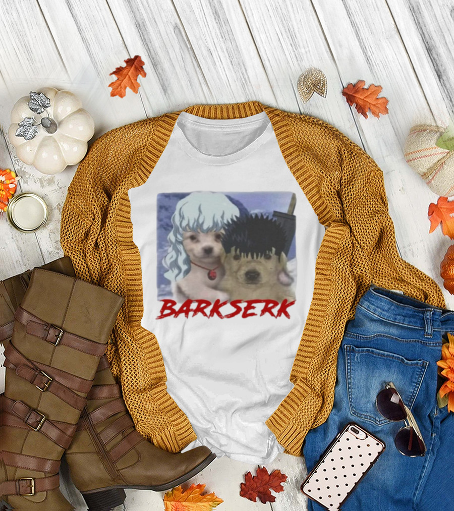 Retro Anime Barkserk Dog Characters Parody T-Shirt