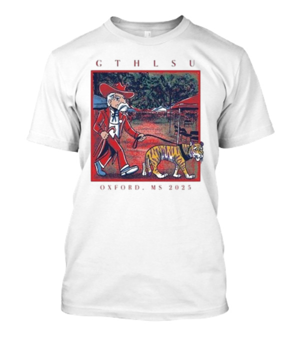 GTH LSU Rebel Walking Tiger Oxford MS 2025 T-Shirt