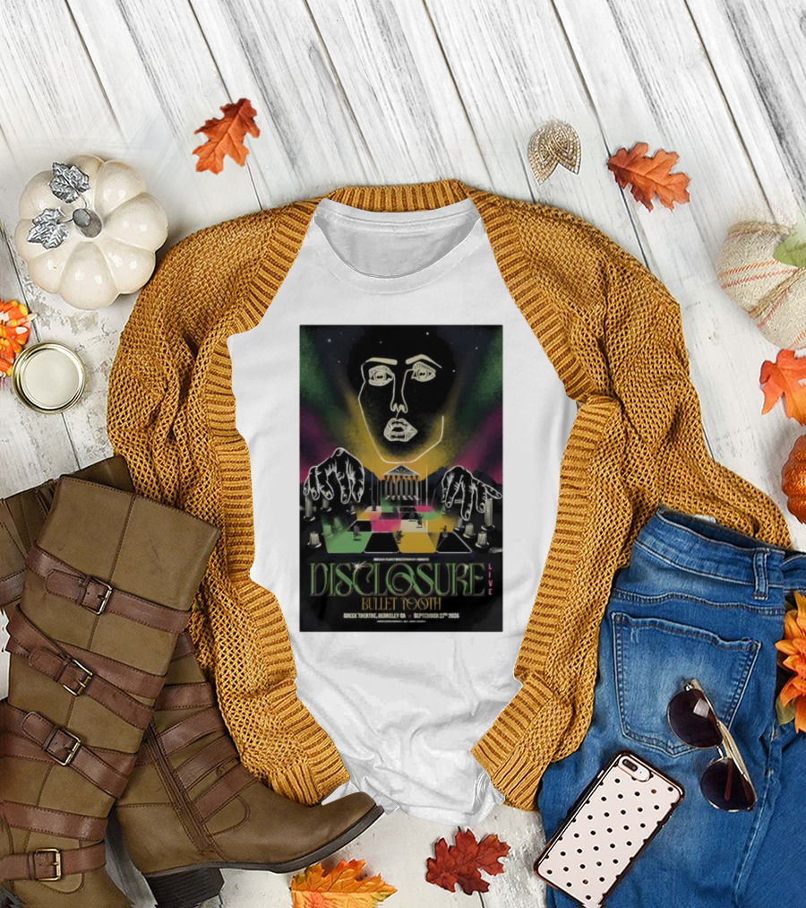 Disclosure Live Bullet Tooth September 27th 2025 Greek Theatre Berkeley CA T-Shirt