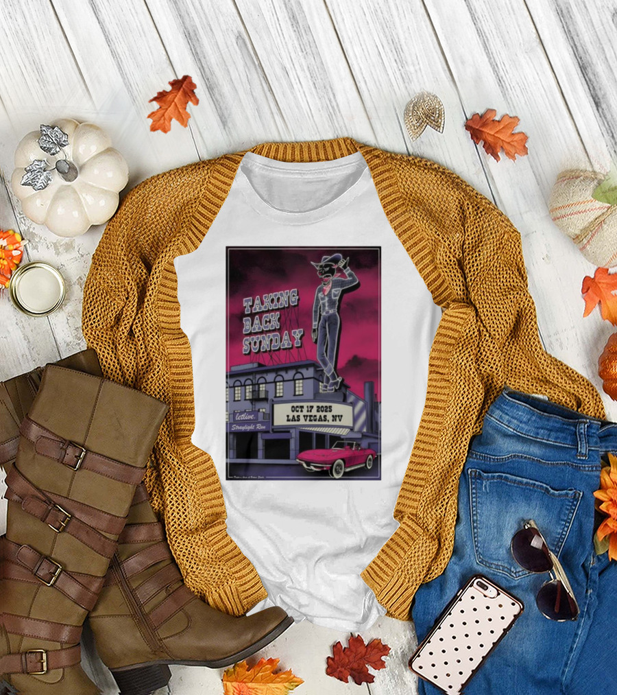 Taking Back Sunday October 17 2025 Las Vegas NV Letlive Straylight Run T-Shirt