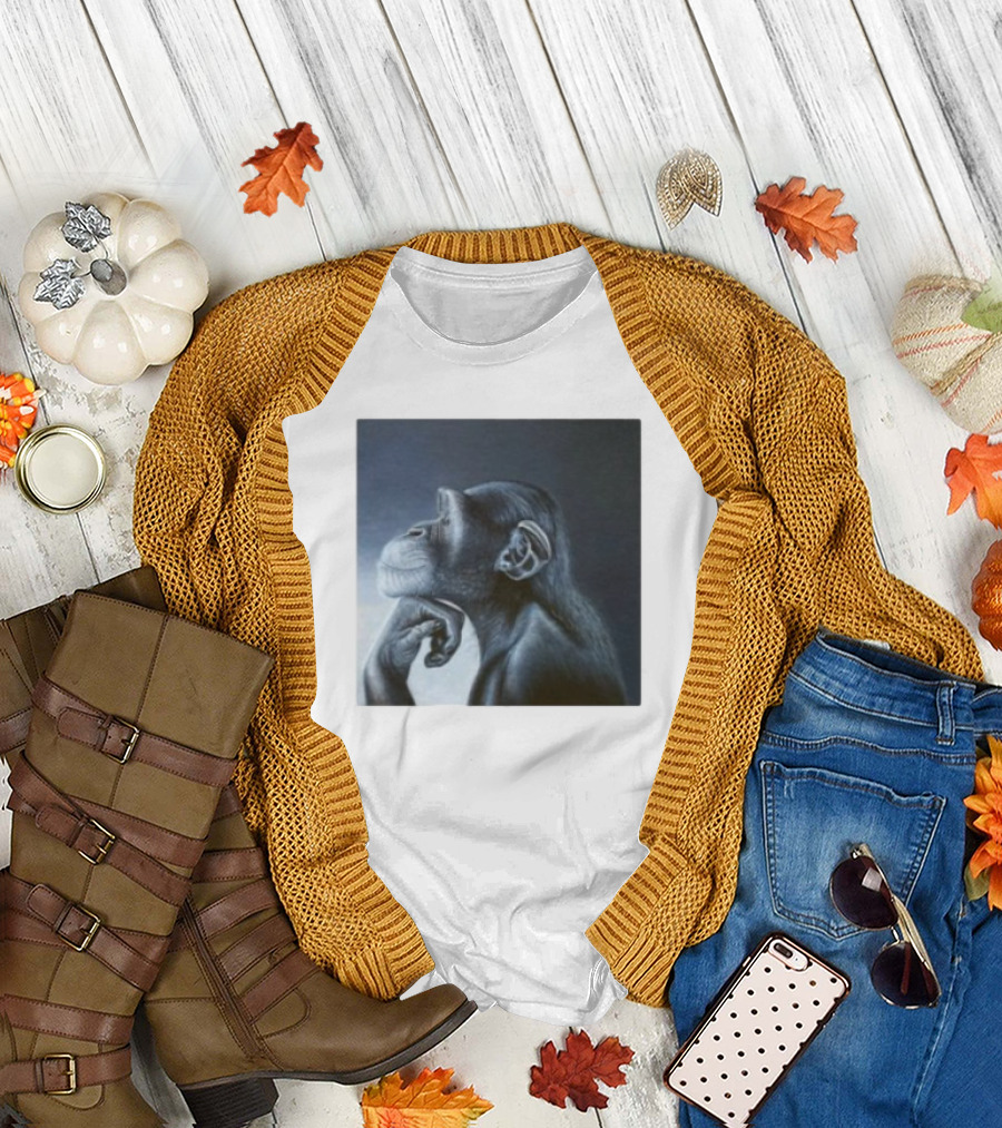 Monkey Rage Thoughtful Pose T-Shirt