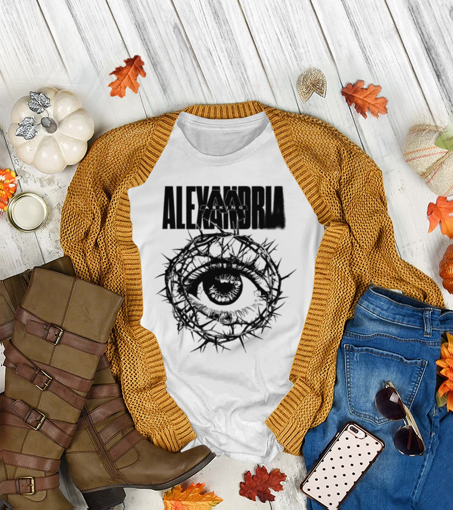Asking Alexandria Stand Up And Scream Thorn Eye Design T-Shirt