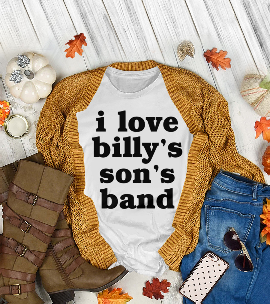 I Love Billy's Son's Band Retro Style Music Enthusiasts T-Shirt