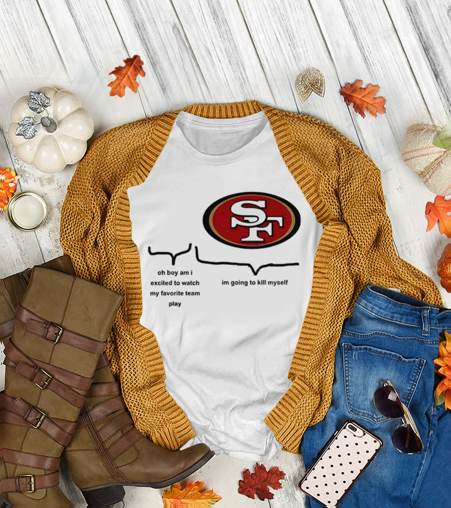 San Francisco 49ers NFL Football SF Oval Enthusiast Excitement T-Shirt