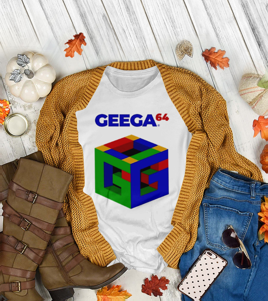 Geega 64 Cube Illusion Design T-Shirt