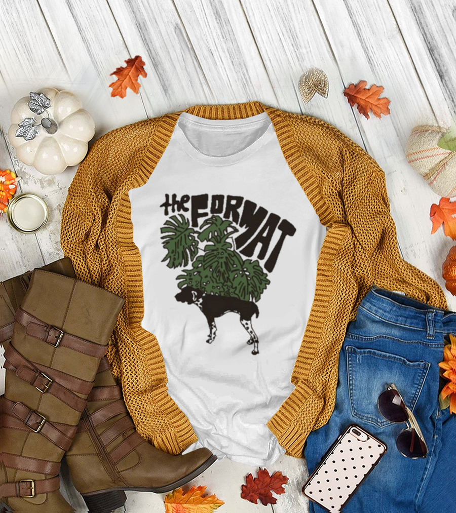 The Format Tropical Leaves and Dog Mustard T-Shirt