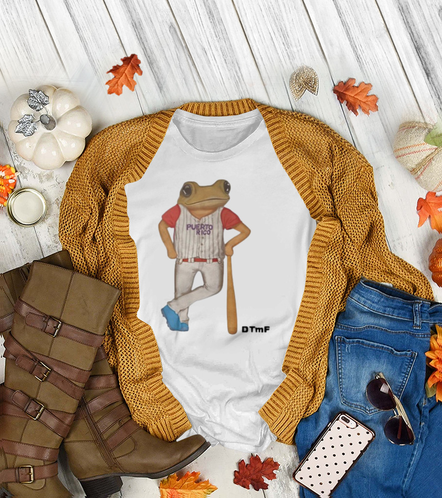 Bad Bunny DTMF Coquí Puerto Rico Baseball T-Shirt