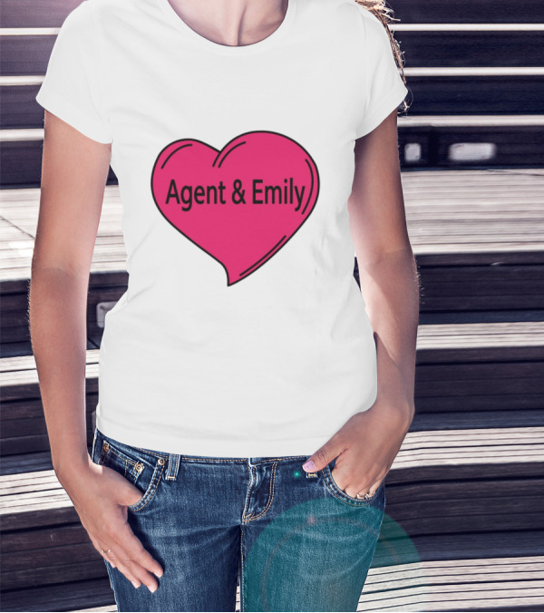 Agent & Emily Pink Heart T-Shirt