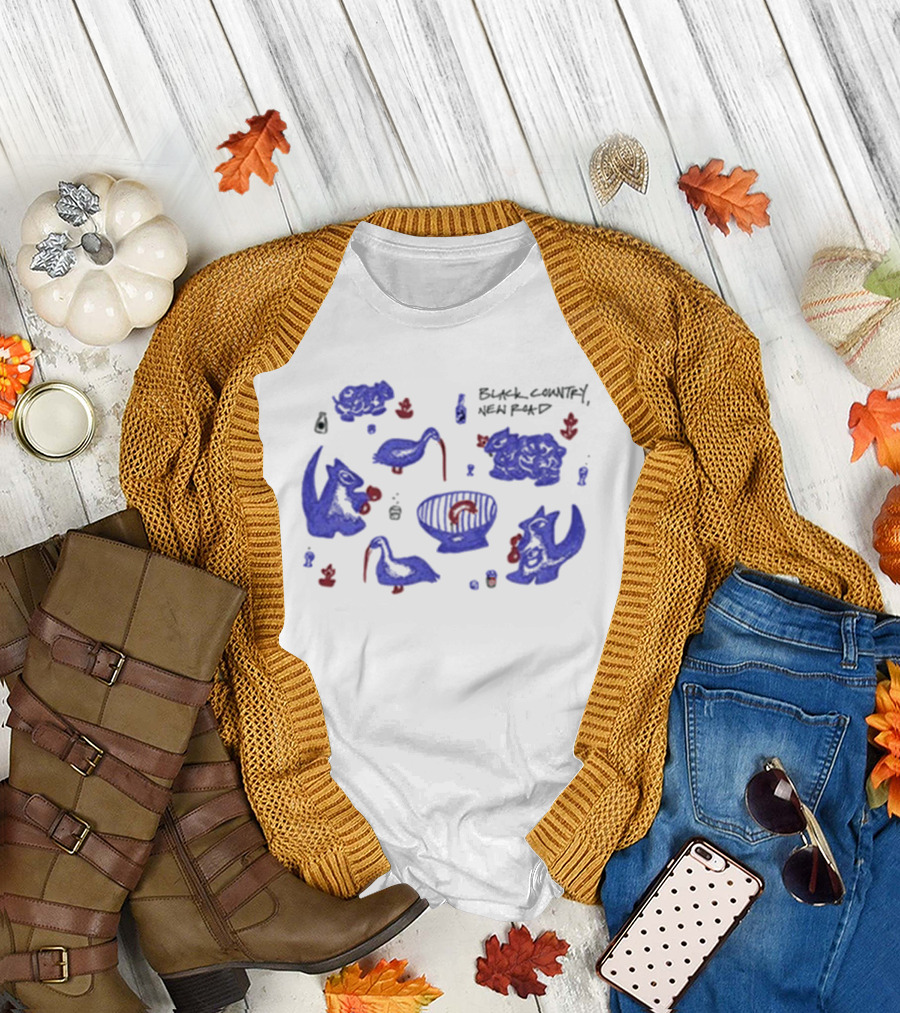 Black Country New Road AU NZ Picnic Animals and Barbecue Theme T-Shirt