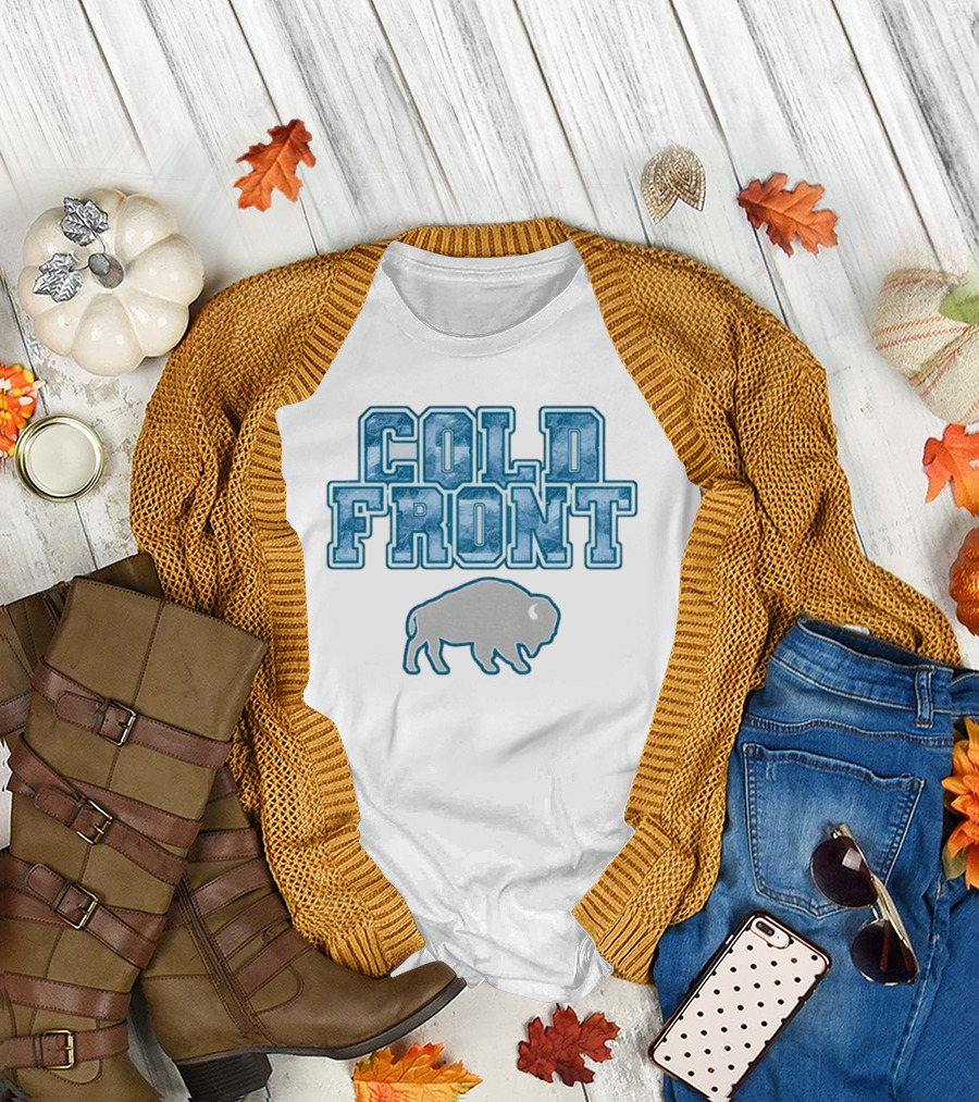 Cold Front Buffalo Winters Buffalo Bills Bison Icon T-Shirt