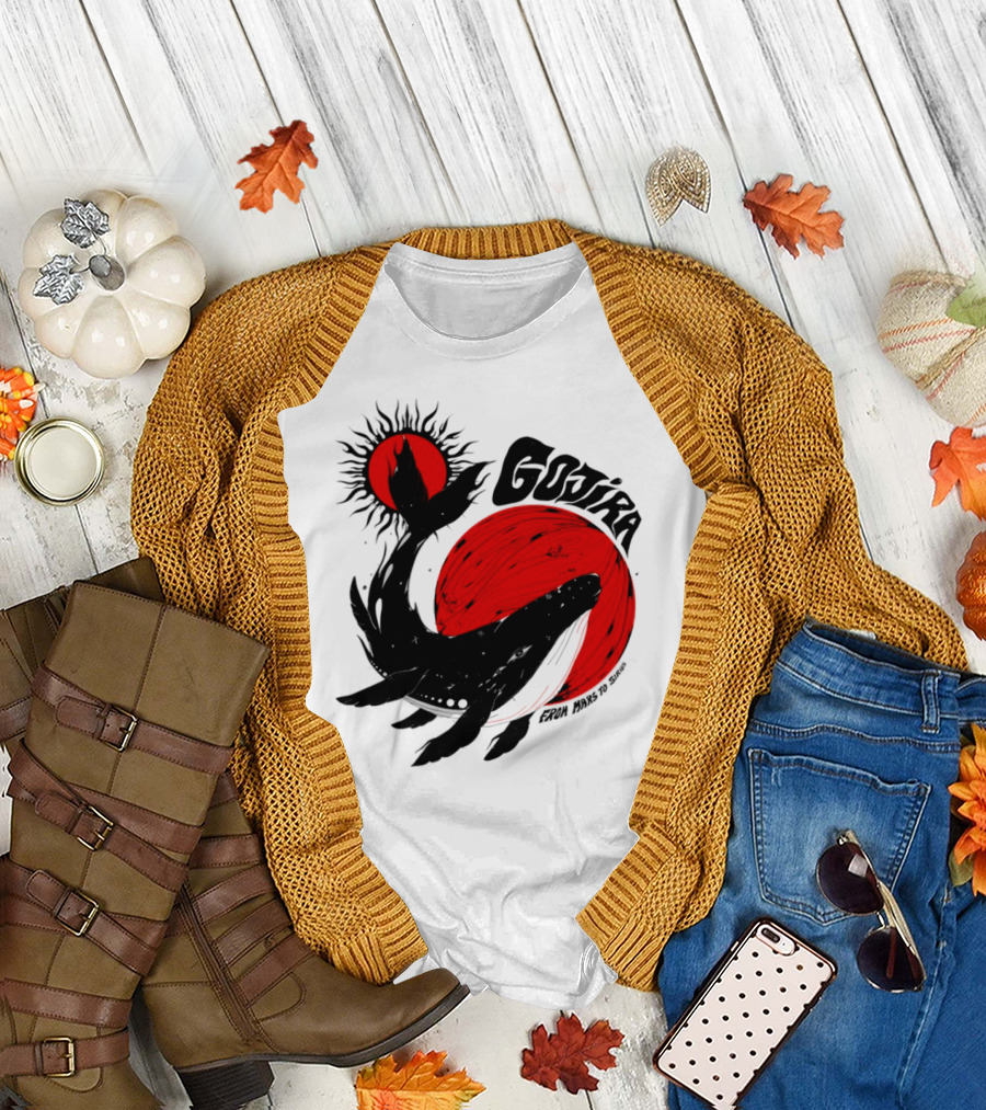 Gojira Whale Red Moon Sun Cosmic Voyage T-Shirt