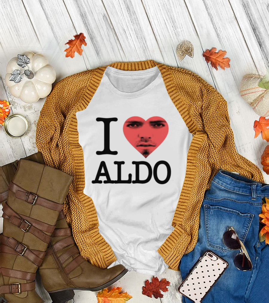 I Love Aldo Heart Face Graphic T-Shirt