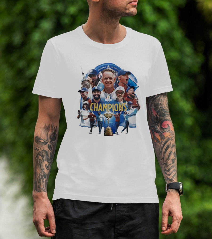2025 Ryder Cup Team Europe Champions Celebration T-Shirt