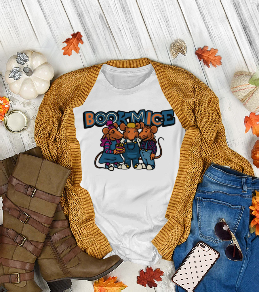 Bookmice TVO Kids Show Characters Retro Cartoon Mice Trio T-Shirt